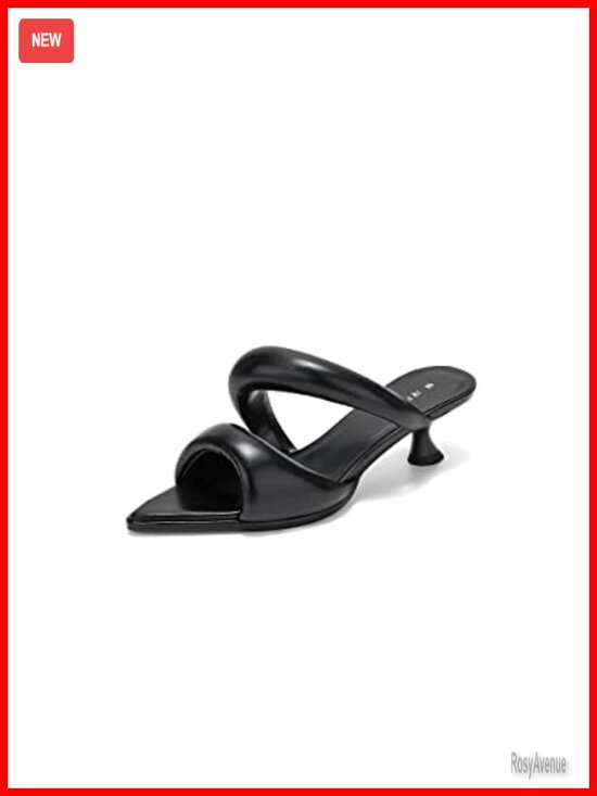 Shoes - JW PEI Sara Mule Heeled Sandals Vegan Leather Kitten Heel Slip On